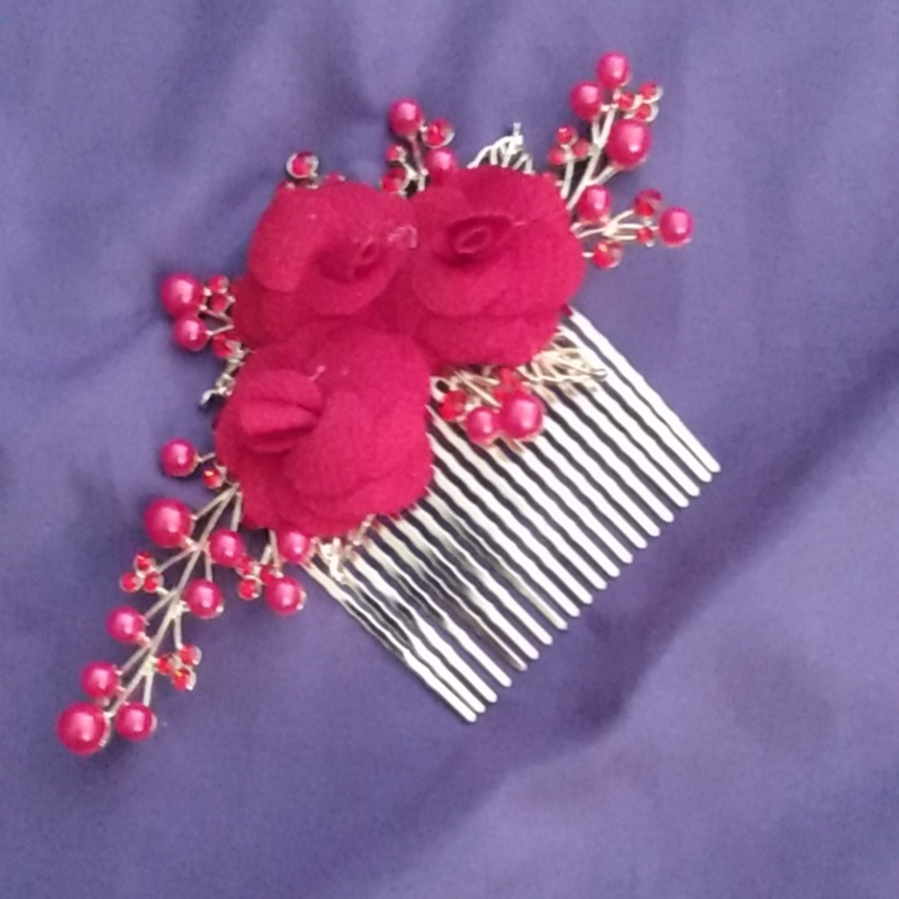 Beautiful rose and gold hair comb